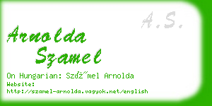 arnolda szamel business card